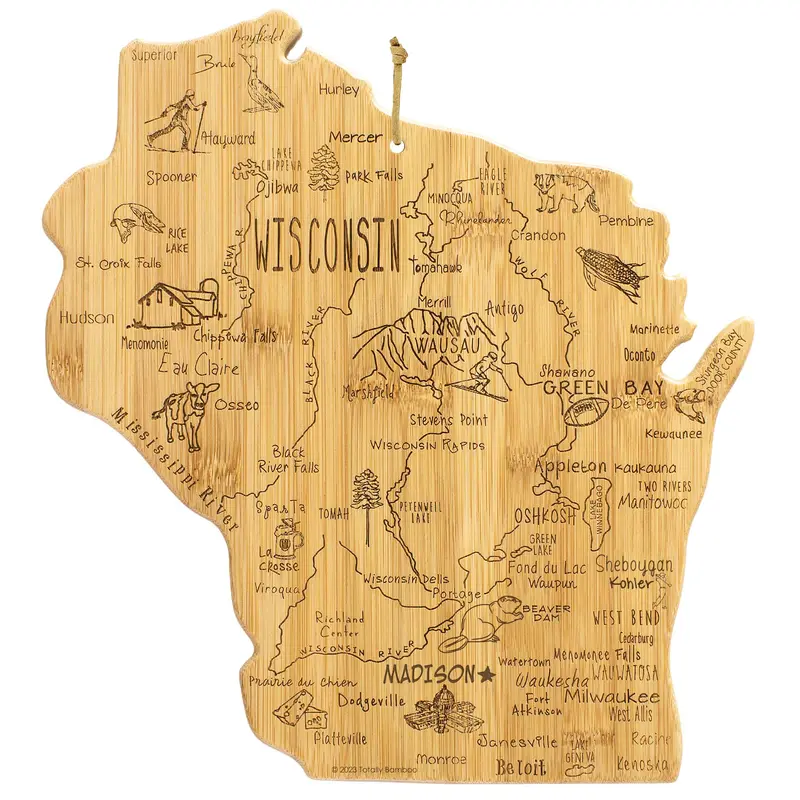 Wisconsin-Crafted Cutting Board – 12" X 13" 1