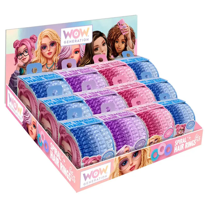 Wow Generation Spiral Hair Ties – Colorful Elastic Band Assortment 1