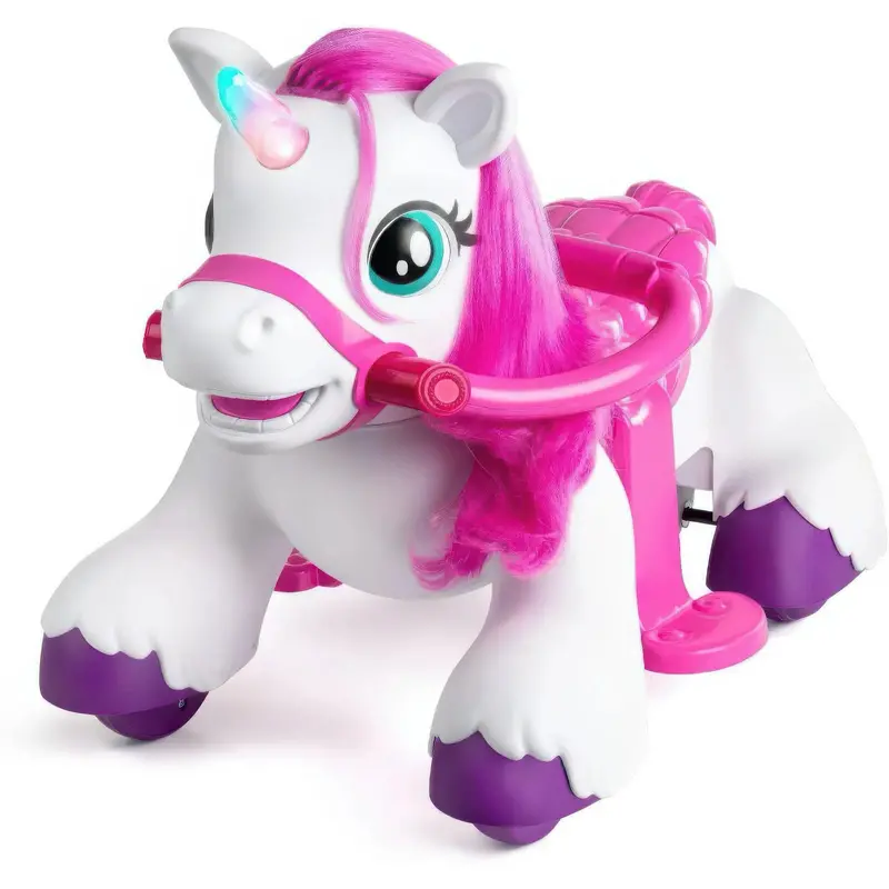 Xootz Electric Unicorn Ride-On Toy With Lights And Sounds 1
